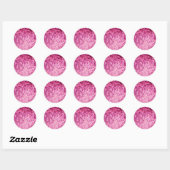 ROMANCE ME  Roze Paarse Sterren Ombre Schilderen Ronde Sticker (Vel)