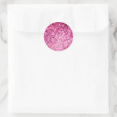 ROMANCE ME  Roze Paarse Sterren Ombre Schilderen Ronde Sticker (Tas)