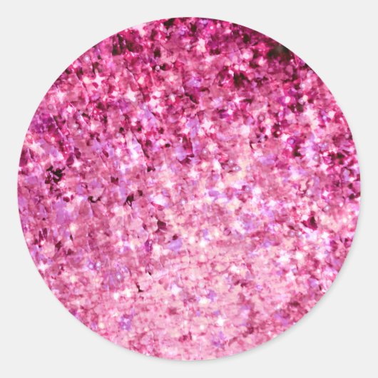 ROMANCE ME  Roze Paarse Sterren Ombre Schilderen Ronde Sticker (Voorkant)