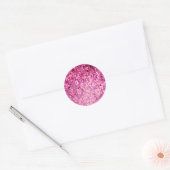 ROMANCE ME  Roze Paarse Sterren Ombre Schilderen Ronde Sticker (Envelop)