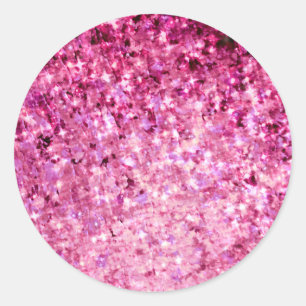 ROMANCE ME Roze Paarse Sterren Ombre Schilderen Ronde Sticker