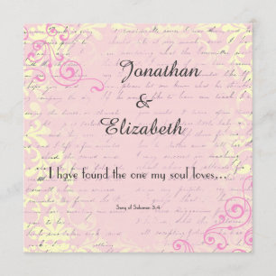 Romance met Bijbelverse bruiloft Kaart