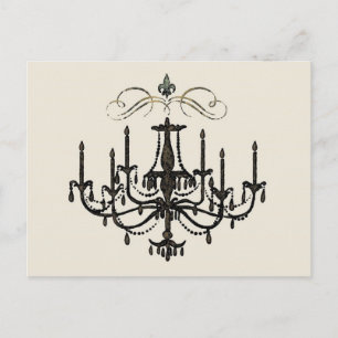 Romance met een luchters ~ Briefkaart Love Pink