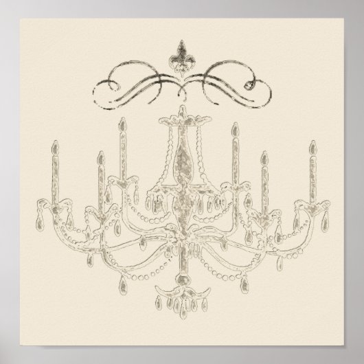Romance met een luchters FORMAAT/PAPER/CANVAS-OPTI Poster (Voorkant)