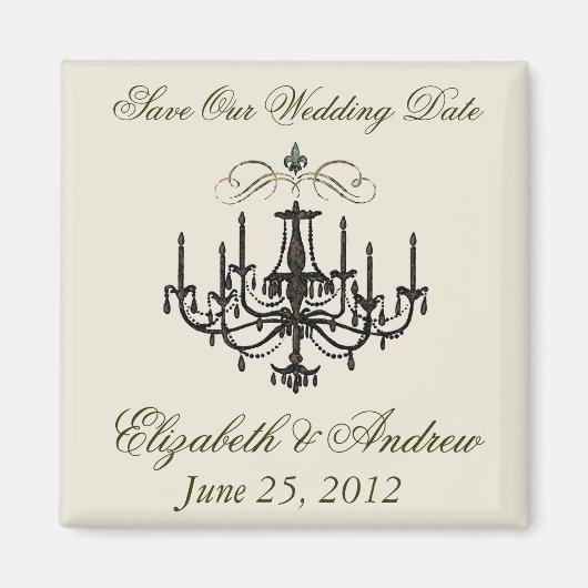 Romance met een luchters ~ Save the Date Love Magneet (Voorkant)