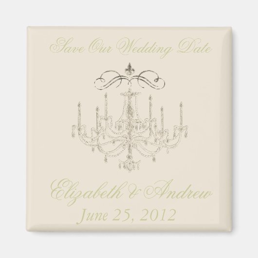 Romance met een luchters ~ Save the Date Love Magneet (Voorkant)