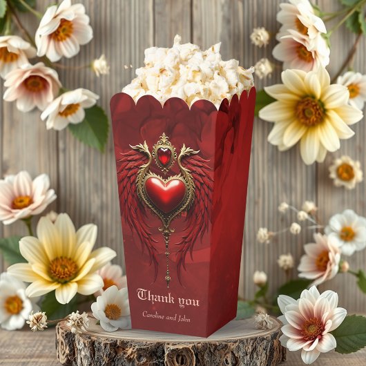 romance met hart en vleugels. bedankdoosjes