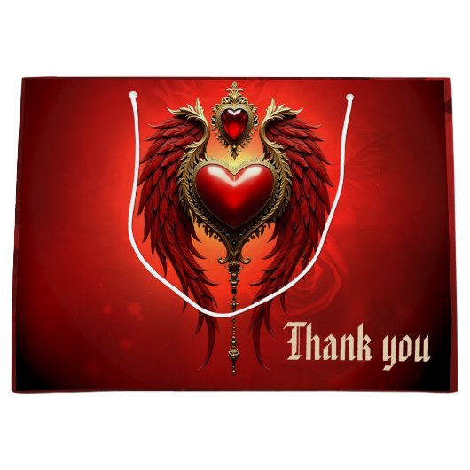 romance met hart en vleugels. groot cadeauzakje (Voorkant)