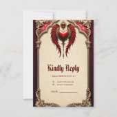  romance met hart en vleugels. RSVP kaartje (Voorkant)