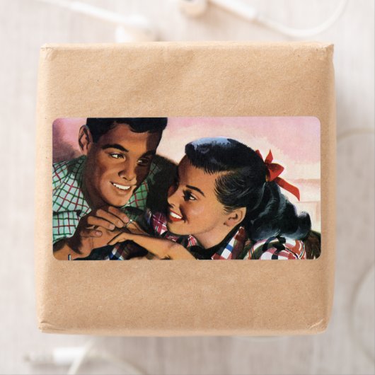 Romance, middelbare school Sweethearts in Love Etiket (Insitu)