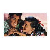  Romance, middelbare school Sweethearts in Love Etiket (Voorkant)