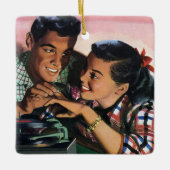 Romance, middelbare school Sweethearts in Love Keramisch Ornament (Voorkant)