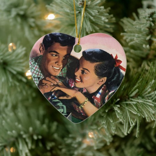  Romance, middelbare school Sweethearts in Love Keramisch Ornament (Boom)