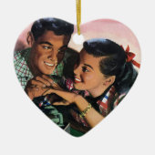  Romance, middelbare school Sweethearts in Love Keramisch Ornament (Voorkant)