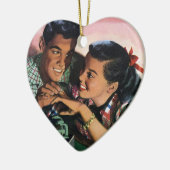  Romance, middelbare school Sweethearts in Love Keramisch Ornament (Links)