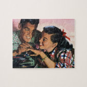  Romance, middelbare school Sweethearts in Love Legpuzzel (Horizontaal)