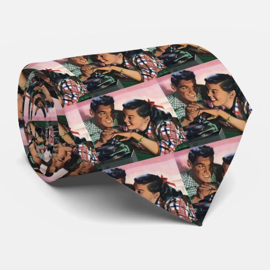  Romance, middelbare school Sweethearts in Love Stropdas (Opgerold)