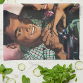  Romance, middelbare school Sweethearts in Love Theedoek (Gevouwen)