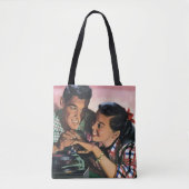  Romance, middelbare school Sweethearts in Love Tote Bag (Voorkant)