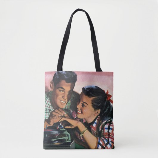  Romance, middelbare school Sweethearts in Love Tote Bag (Voorkant)