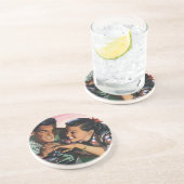  Romance, middelbare school Sweethearts in Love Zandsteen Onderzetter (Zijkant)