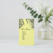 ROMANCE MONOGRAM, zwart en geel Visitekaartje (Staand voorkant)
