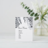 ROMANCE MONOGRAM, zwart-wit Visitekaartje (Staand voorkant)