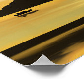 Romance mooi landschap op een paar stranden poster (Hoek)