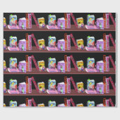 Romance Novel Bookshelf - Papiercadeauverpakking v Cadeaupapier (Vlak)