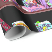 Romance Novel Bookshelf - Papiercadeauverpakking v Cadeaupapier (Rol Hoek)