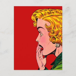 Romance Novel Girl Comic Art Briefkaart