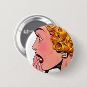 Romance Novel Girl Comic Art Ronde Button 5,7 Cm (Voorkant /achterkant)