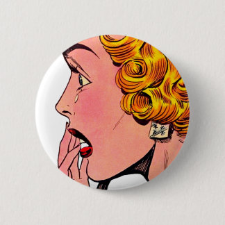  Romance Novel Girl Comic Art Ronde Button 5,7 Cm