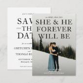 Romance Novel Save the Date Aankondiging (Voorkant / Achterkant)