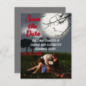 Romance Novel Style Save the Date Announounding Po Aankondiging (Voorkant / Achterkant)