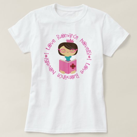 Romance Novels I Love T-shirt (Design voorkant)