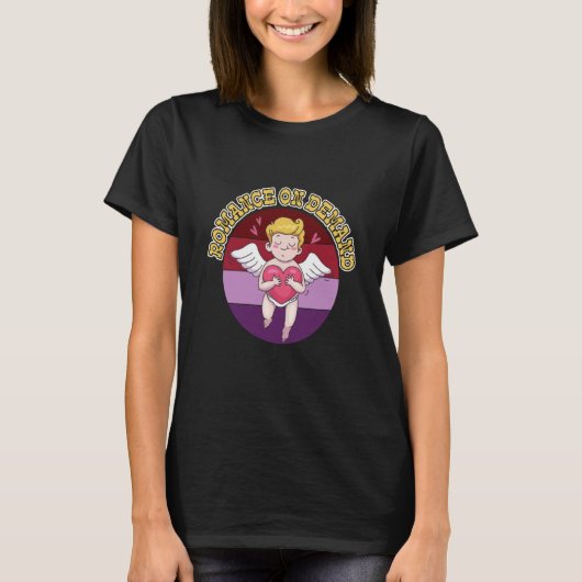 Romance on demand makes people fall in love cupid' t-shirt (Voorkant)