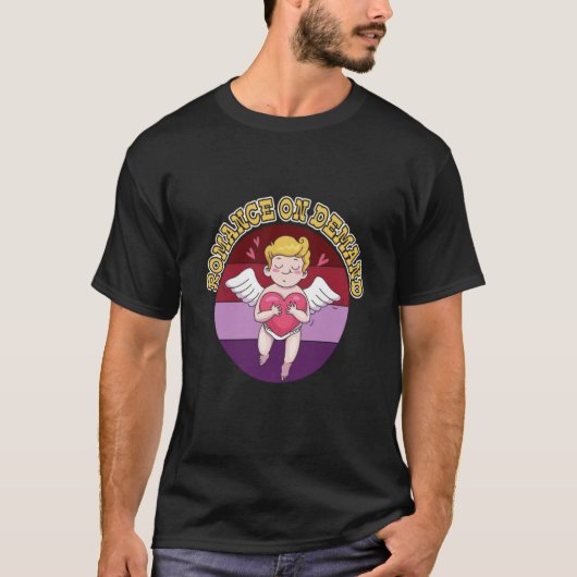 Romance on demand makes people fall in love cupid' t-shirt (Voorkant)