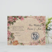  Romance paar Antiek Rozen bruiloft (Staand voorkant)