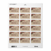  Romance paar Antiek Rozen bruiloft Etiket (Full Sheet)