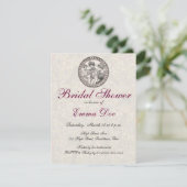  Romance paar Antiek Rozen bruiloft Kaart (Staand voorkant)