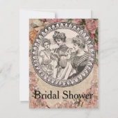 Romance paar Antiek Rozen bruiloft Kaart (Achterkant)