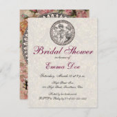  Romance paar Antiek Rozen bruiloft Kaart (Voorkant / Achterkant)