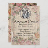 Romance paar Antiek Rozen bruiloft Kaart (Voorkant / Achterkant)