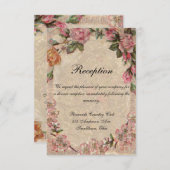 Romance paar Antiek Rozen bruiloft Kaart (Voorkant / Achterkant)