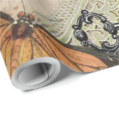  Romance paar: Antiek Rozen Girly Love Cadeaupapier (Rol Hoek)