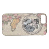  Romance paar: Antiek Rozen Girly Love Case-Mate iPhone Case (Achterkant (Horizontaal))