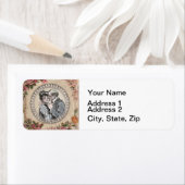 Romance paar: Antiek Rozen Girly Love Etiket (Insitu)