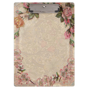 Romance paar: Antiek Rozen Girly Love Klembord
