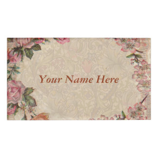  Romance paar: Antiek Rozen Girly Love Naambadge